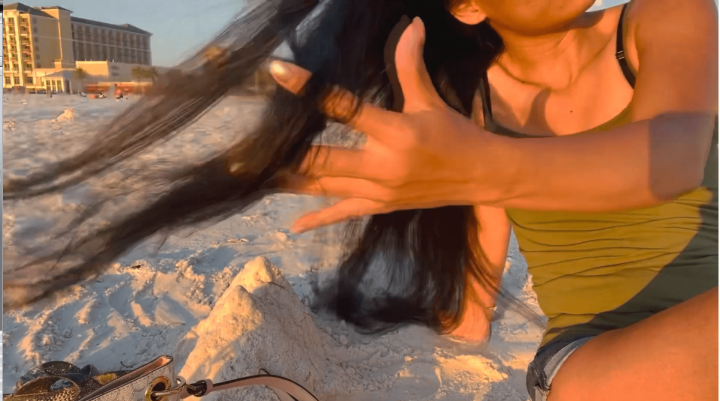 Very Windy & Relaxing Hair Play in Clearwater Beach - Image 10
