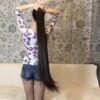 Thigh Length Soft, Silky Hair Play Next to Sofa - Image 12