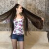 Thigh Length Soft, Silky Hair Play Next to Sofa - Image 13