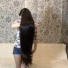 Thigh Length Soft, Silky Hair Play Next to Sofa - Image 17