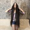 Thigh Length Soft, Silky Hair Play Next to Sofa - Image 20