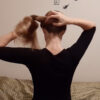 Irina's Gentle Hair Play in Bed - Image 5