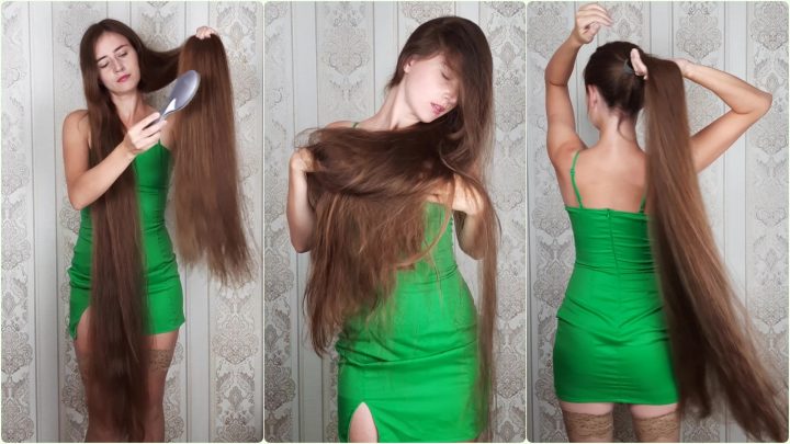 Tina and her Super Soft, Stunning Hair (Bun Drops, Hair Brushing) ASMR