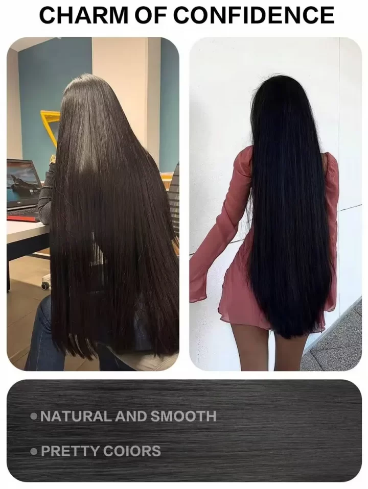 100cm Super Long Black Straight Wig Natural Hair Wigs Synthetic Heat Resistant - Image 2